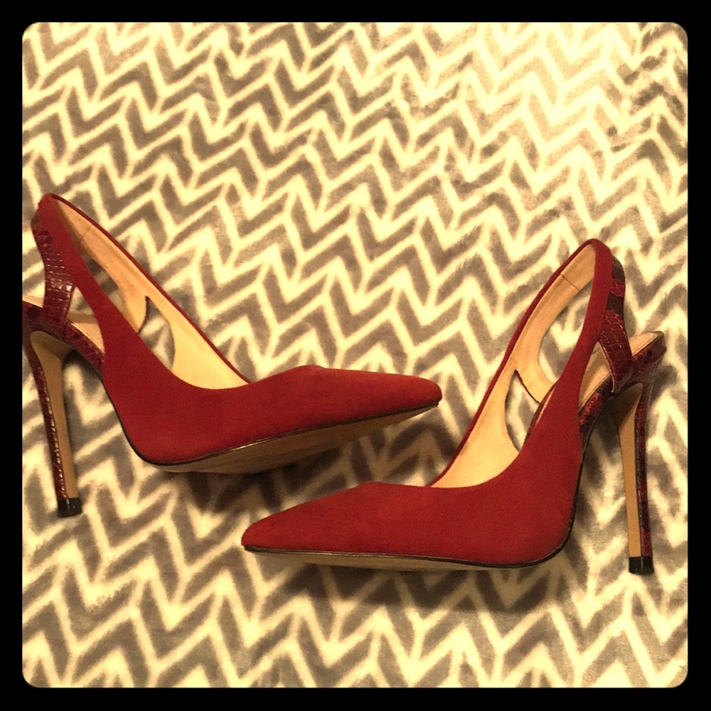 Zara Woman Red Strappy Heels